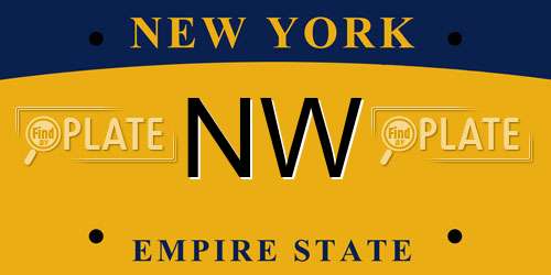 NW New York License Plate