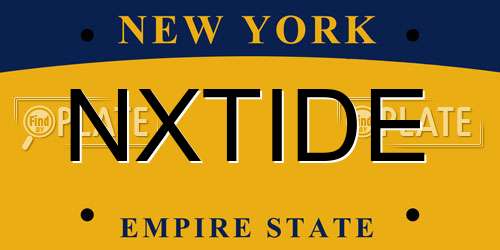 NXTIDE New York License Plate