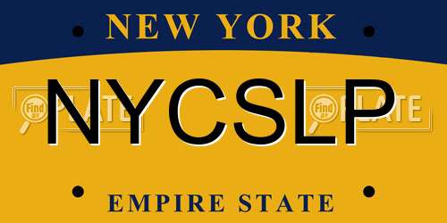NYCSLP New York License Plate