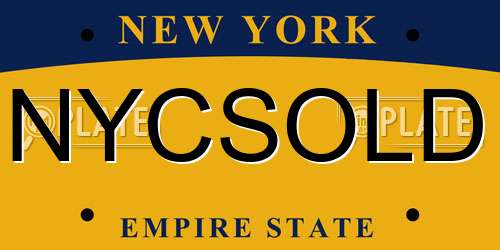 NYCSOLD New York License Plate