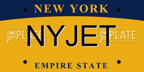 NYJET New York License Plate