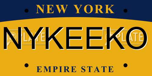 NYKEEKO New York License Plate
