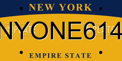 NYONE614 New York License Plate
