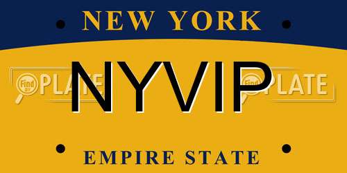 NYVIP New York License Plate