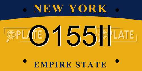 O155II New York License Plate