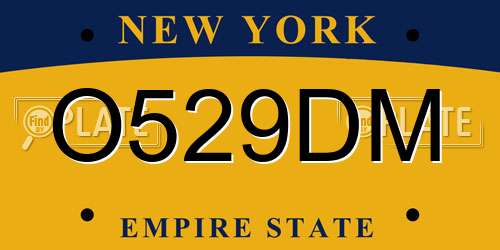 O529DM New York License Plate