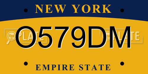 O579DM New York License Plate