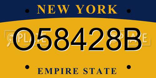O58428B New York License Plate