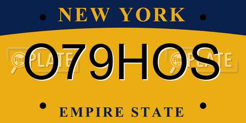O79HOS New York License Plate