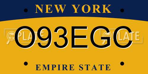 O93EGC New York License Plate
