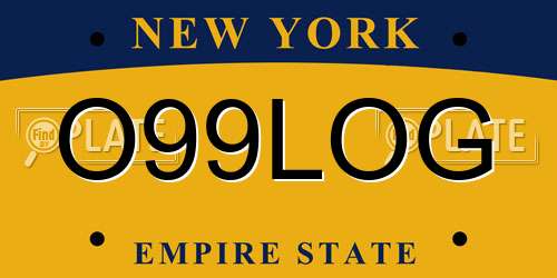 O99LOG New York License Plate