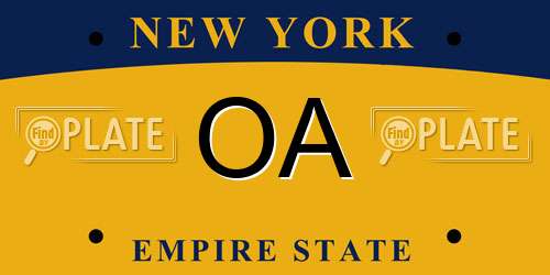 OA New York License Plate