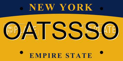 OATSSSO New York License Plate