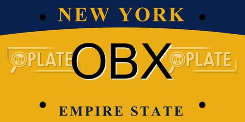 OBX New York License Plate