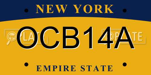 OCB14A New York License Plate
