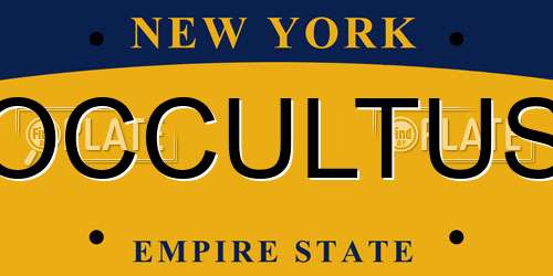 OCCULTUS New York License Plate