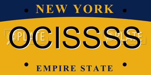 OCISSSS New York License Plate