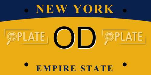 OD New York License Plate