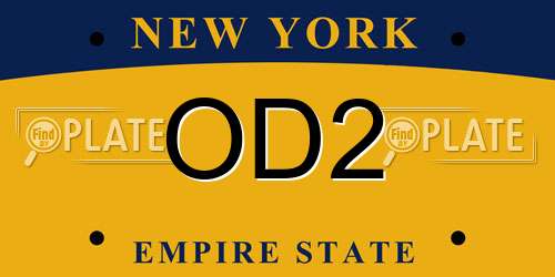 OD2 New York License Plate