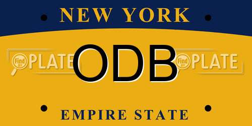 ODB New York License Plate