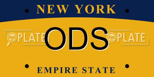 ODS New York License Plate