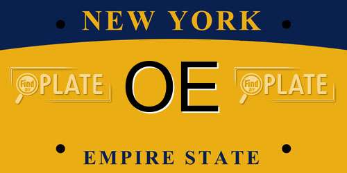 OE New York License Plate