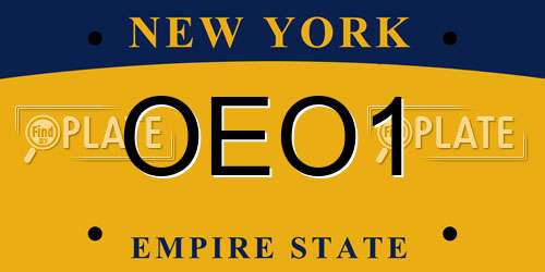 OEO1 New York License Plate