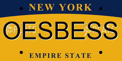 OESBESS New York License Plate