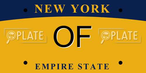 OF New York License Plate