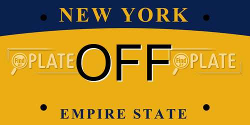OFF New York License Plate