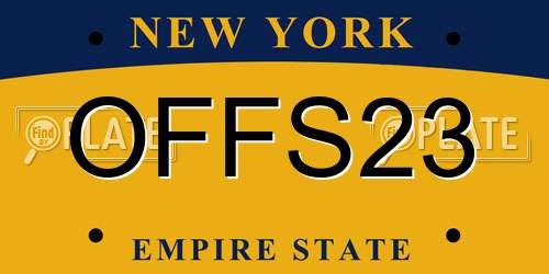 OFFS23 New York License Plate