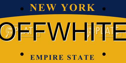 OFFWHITE New York License Plate