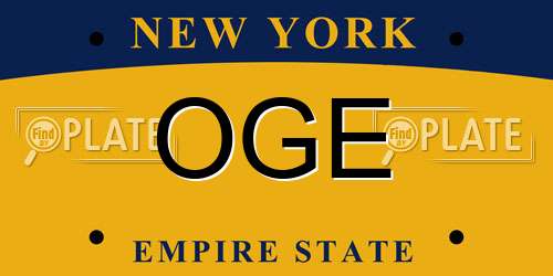 OGE New York License Plate