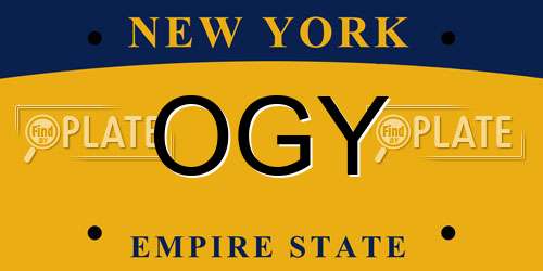 OGY New York License Plate