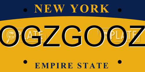 OGZGOOZ New York License Plate