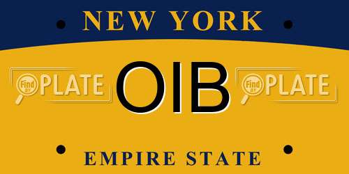 OIB New York License Plate