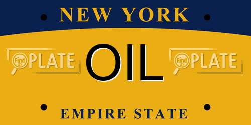 OIL New York License Plate