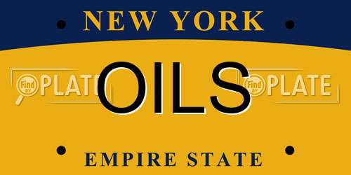 OILS New York License Plate