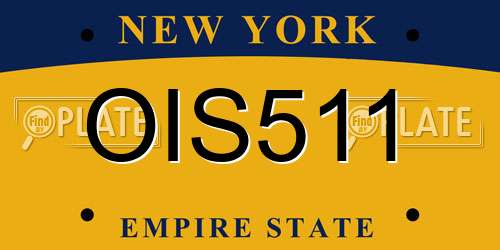 OIS511 New York License Plate