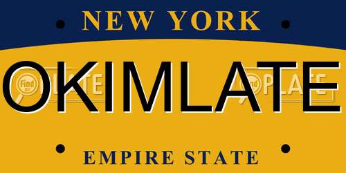 OKIMLATE New York License Plate