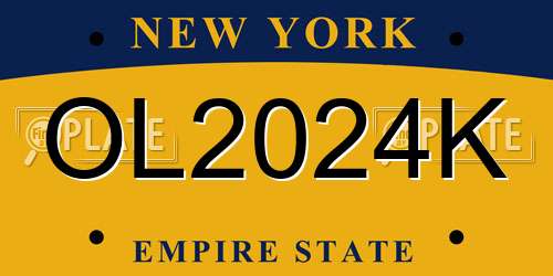 OL2024K New York License Plate