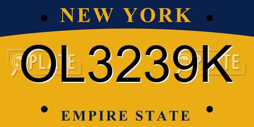 OL3239K New York License Plate