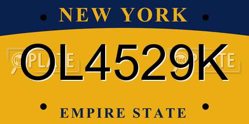 OL4529K New York License Plate