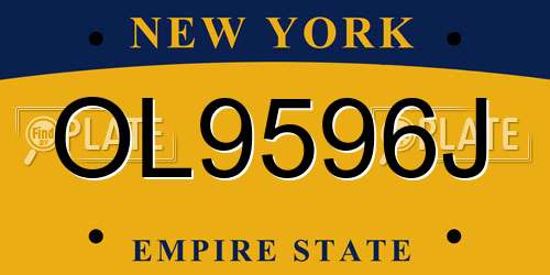 OL9596J New York License Plate