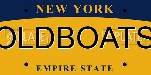 OLDBOATS New York License Plate