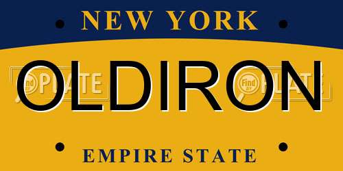 OLDIRON New York License Plate