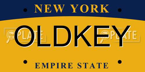OLDKEY New York License Plate