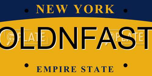 OLDNFAST New York License Plate