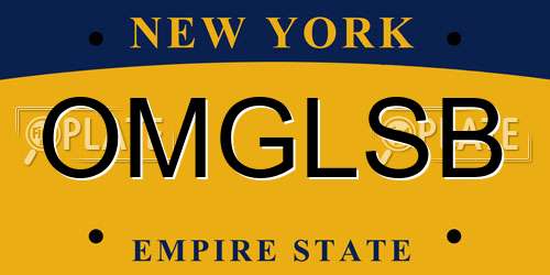 OMGLSB New York License Plate