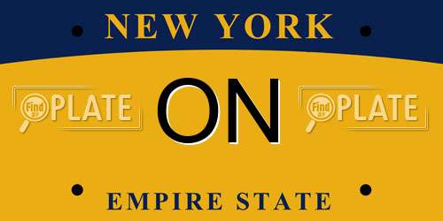 ON New York License Plate
